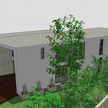园林户外建筑别墅SU模型下载_sketchup草图大师SKP模型