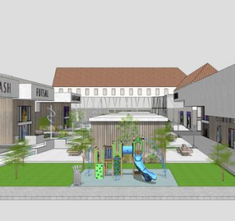 现代游乐房子建筑别墅SU模型下载_sketchup草图大师SKP模型