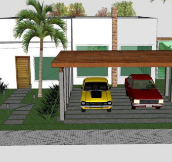 住宅别墅单户建筑SU模型下载_sketchup草图大师SKP模型