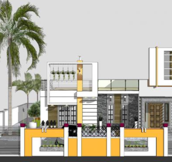 户外别墅传统建筑SU模型下载_sketchup草图大师SKP模型