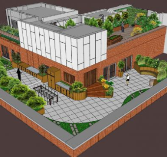 住宅建筑物别墅SU模型下载_sketchup草图大师SKP模型