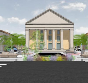 现代别墅房子停车场SU模型下载_sketchup草图大师SKP模型