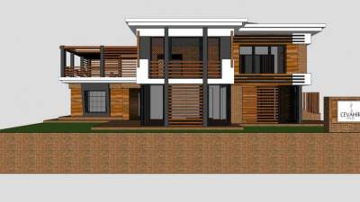 豪华住宅别墅建筑SU模型下载_sketchup草图大师SKP模型