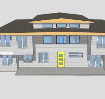 房子建筑住宅SU模型下载_sketchup草图大师SKP模型