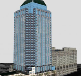 帝王广场的喜来登酒店SU模型下载_sketchup草图大师SKP模型