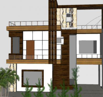园林房子住宅别墅SU模型下载_sketchup草图大师SKP模型