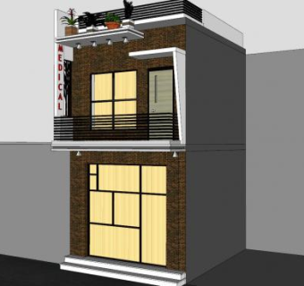 现代建筑别墅住宅SU模型下载_sketchup草图大师SKP模型