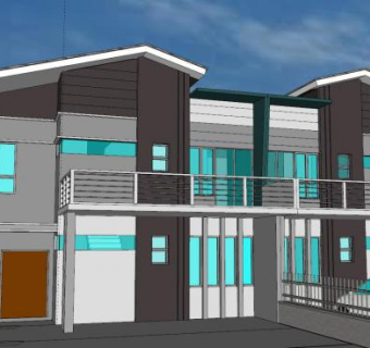 双层房子家居建筑SU模型下载_sketchup草图大师SKP模型