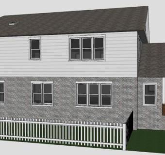 郊区独栋观景房子SU模型下载_sketchup草图大师SKP模型