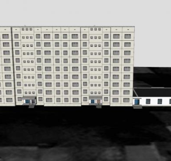 银行办公楼建筑SU模型下载_sketchup草图大师SKP模型