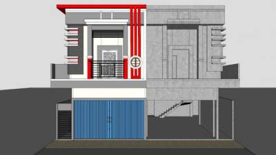 现代家居建筑SU模型下载_sketchup草图大师SKP模型