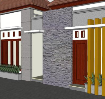 极简主义住宅建筑SU模型下载_sketchup草图大师SKP模型