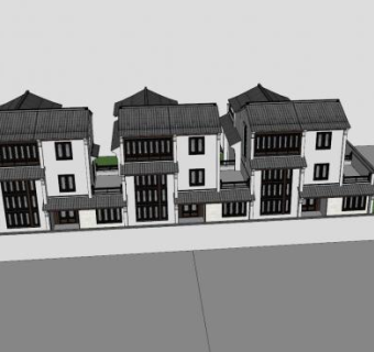 贵港别墅建筑SU模型下载_sketchup草图大师SKP模型