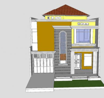 星系团住房建筑SU模型下载_sketchup草图大师SKP模型