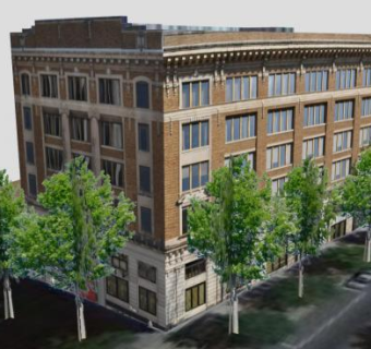 阿肯色州的办公楼建筑SU模型下载_sketchup草图大师SKP模型