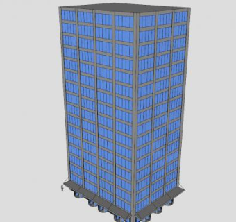 商务独栋写字楼SU模型下载_sketchup草图大师SKP模型