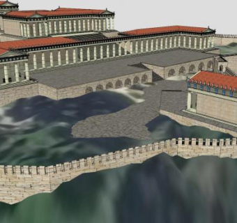 古老罗多斯岛建筑SU模型下载_sketchup草图大师SKP模型