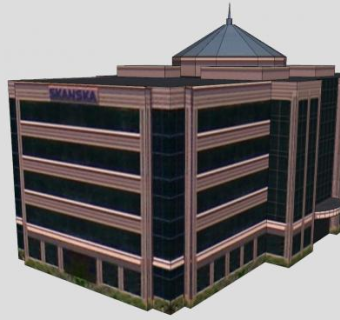 本迪克斯路的办公大楼SU模型下载_sketchup草图大师SKP模型