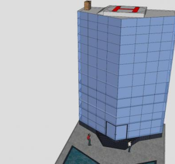 城市办公大楼SU模型下载_sketchup草图大师SKP模型