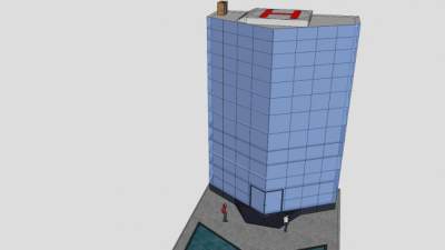 城市办公大楼SU模型下载_sketchup草图大师SKP模型