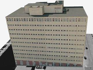 奥马哈市中心的办公大楼SU模型下载_sketchup草图大师SKP模型