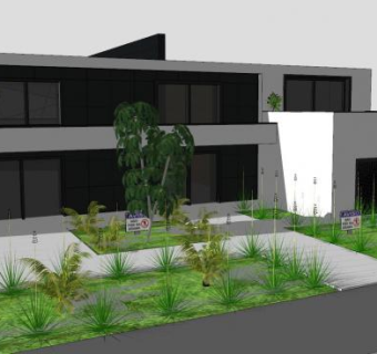 现代豪华住宅房子SU模型下载_sketchup草图大师SKP模型