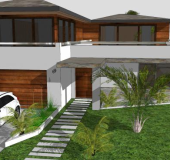 现代住宅传统风格别墅SU模型下载_sketchup草图大师SKP模型