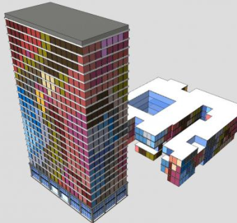 高层建筑大楼SU模型下载_sketchup草图大师SKP模型