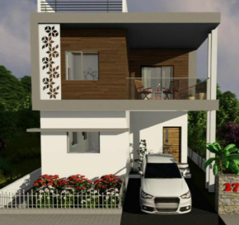 现代住宅建筑园林别墅SU模型下载_sketchup草图大师SKP模型