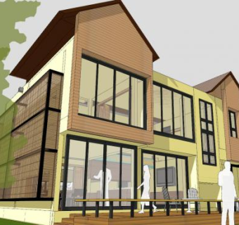 现代装修房子建筑SU模型下载_sketchup草图大师SKP模型