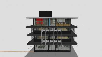 旧建筑房子建筑SU模型下载_sketchup草图大师SKP模型