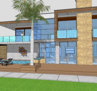 休闲住宅别墅建筑SU模型下载_sketchup草图大师SKP模型