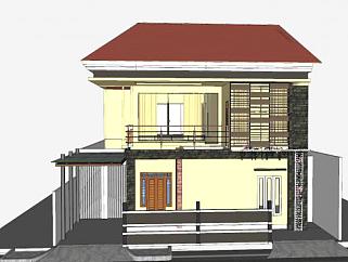 房子<em>双层建筑</em>SU模型下载_sketchup草图大师SKP模型