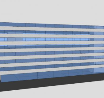 小办公楼建筑SU模型下载_sketchup草图大师SKP模型