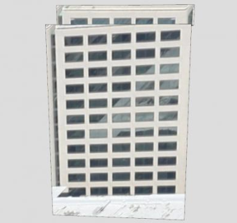 纹理建筑办公楼SU模型下载_sketchup草图大师SKP模型