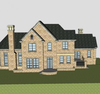 欧式房子复式别墅SU模型下载_sketchup草图大师SKP模型