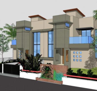 现代小房子住宅建筑SU模型下载_sketchup草图大师SKP模型