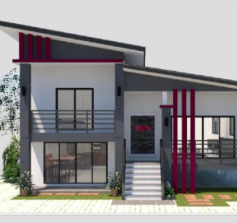 泰式风别墅建筑SU模型下载_sketchup草图大师SKP模型