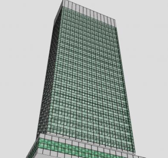 现代化办公楼建筑SU模型下载_sketchup草图大师SKP模型