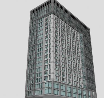 惠民办公大楼建筑SU模型下载_sketchup草图大师SKP模型