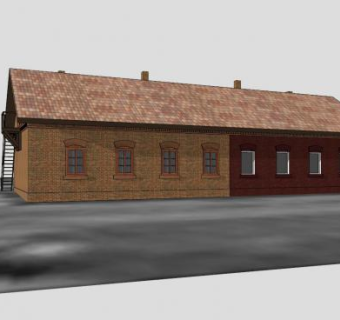 初级军官建筑SU模型下载_sketchup草图大师SKP模型