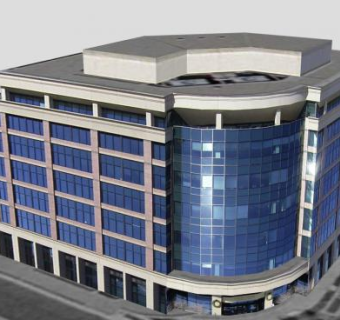 现代建筑中心SU模型下载_sketchup草图大师SKP模型