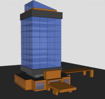 房地产建设公司SU模型下载_sketchup草图大师SKP模型