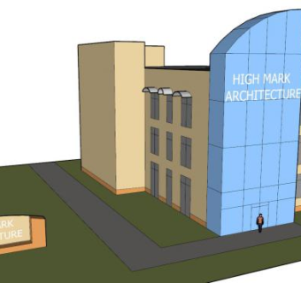 现代写字大楼SU模型下载_sketchup草图大师SKP模型