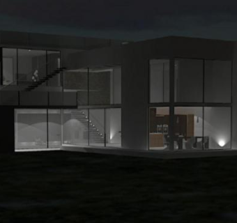 现代灰色房子住宅SU模型下载_sketchup草图大师SKP模型