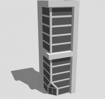 简约现代办公楼SU模型下载_sketchup草图大师SKP模型