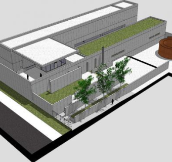 普利策艺术基金会建筑SU模型下载_sketchup草图大师SKP模型