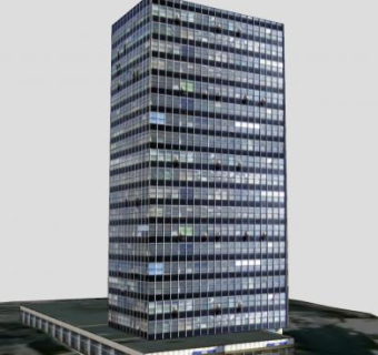 现代商务行政大楼建筑SU模型下载_sketchup草图大师SKP模型