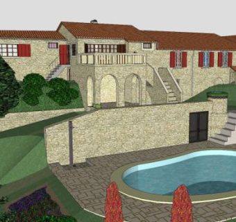 旧房子建筑住宅SU模型下载_sketchup草图大师SKP模型