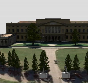 波吉奥宫别墅建筑SU模型下载_sketchup草图大师SKP模型